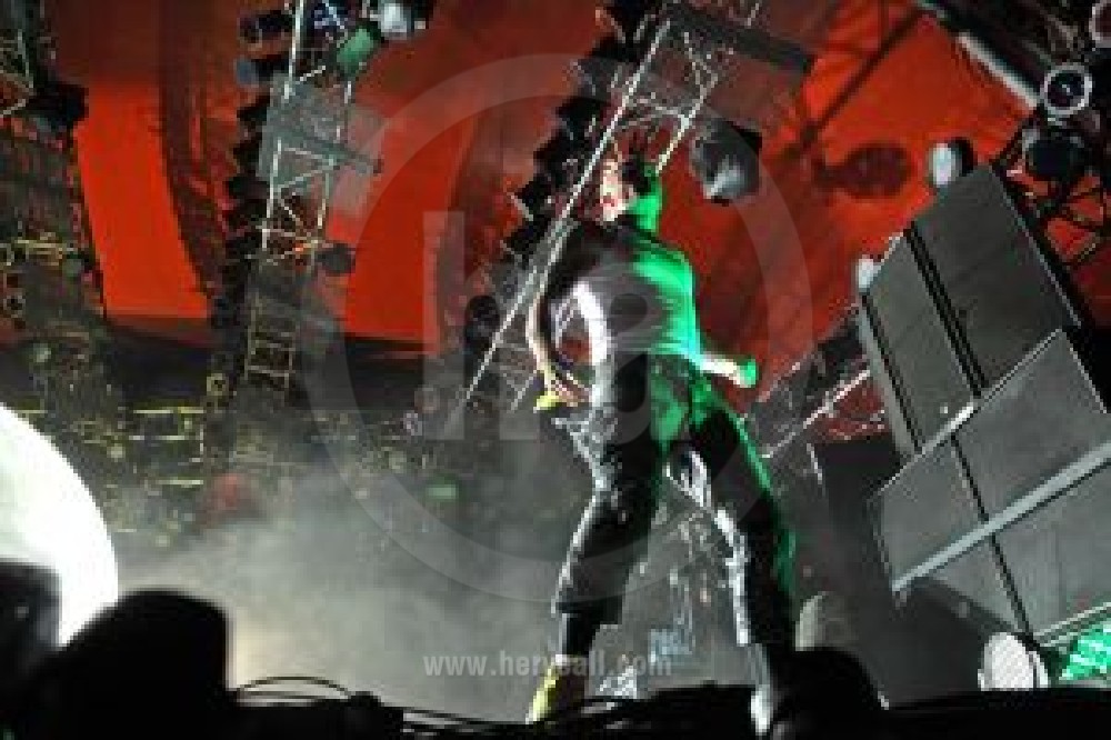 Keith Flint of The Prodigy performing live