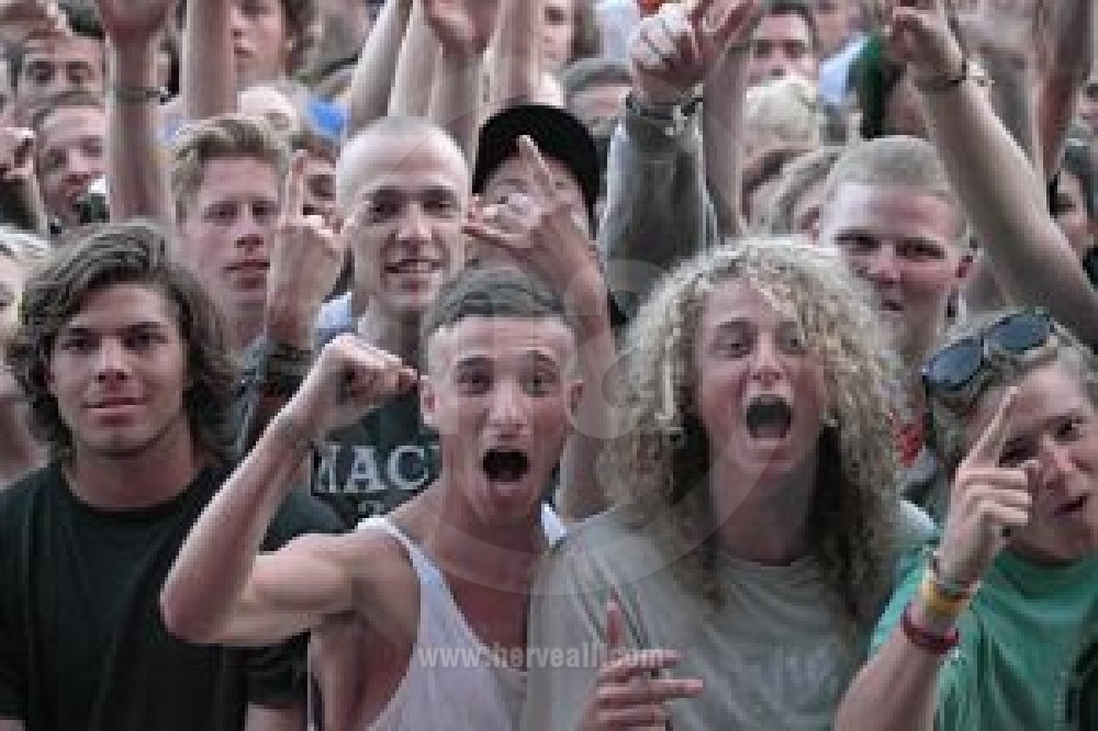 closde-up audience at Roskilde fest 2010